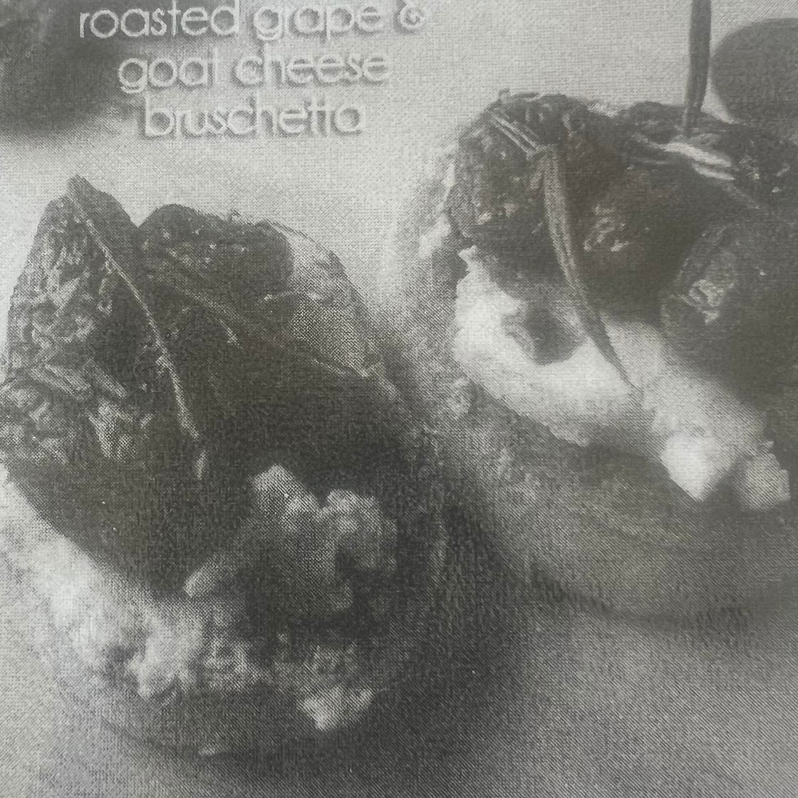 Roasted Grapes & Goal Cheese Bruschella a la 