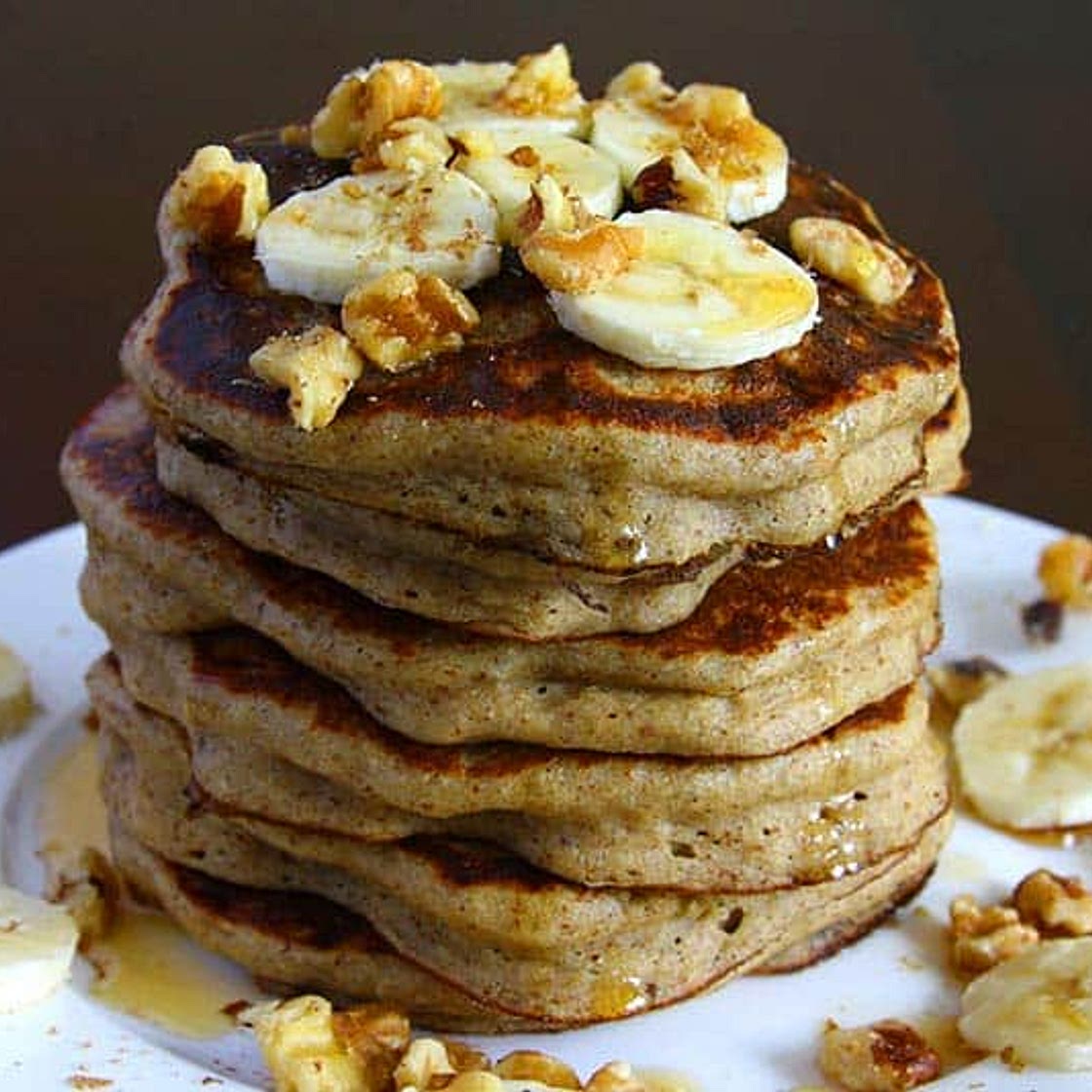 Gluten-Free, Flourless, Vegan Banana Pancakes