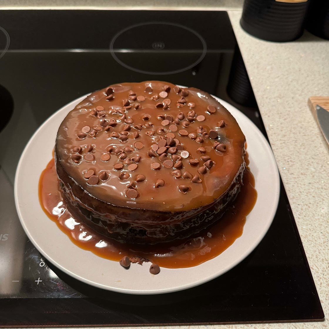 Salted Caramel Chocolate Chip Cheesecake