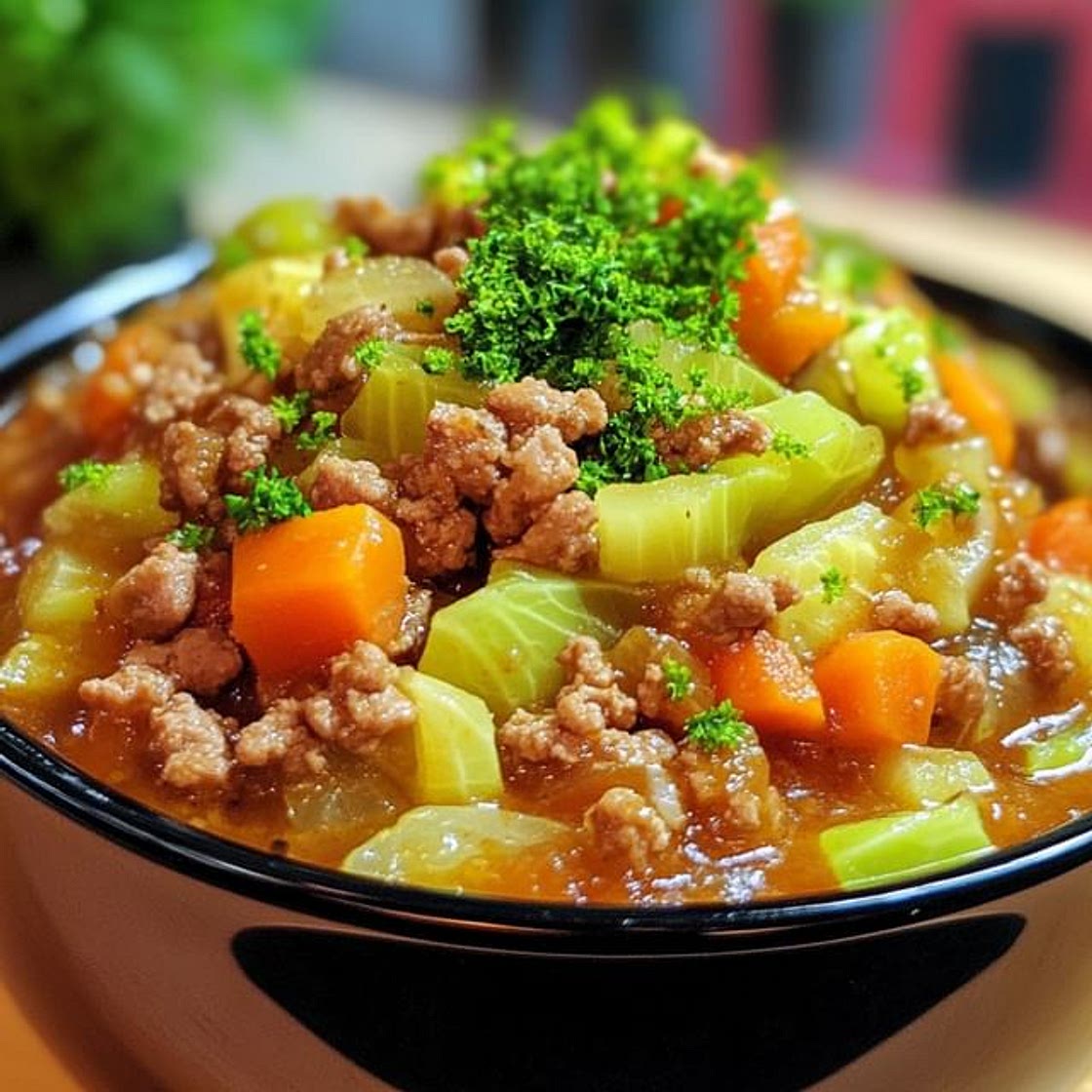 Spitzkohl-Eintopf mit Hackfleisch