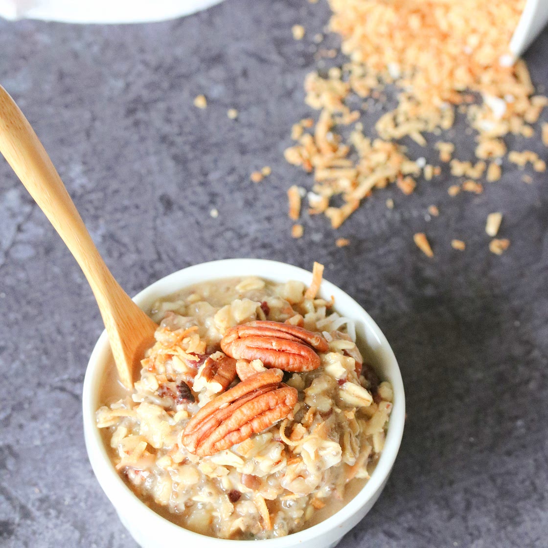 High Protein Maple Pecan Oatmeal