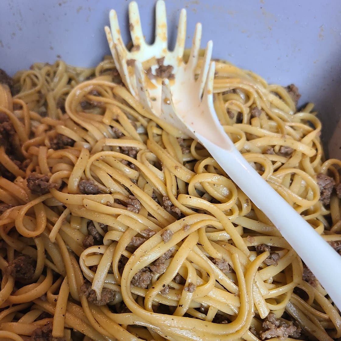 Mongolian Ground Beef Noodles