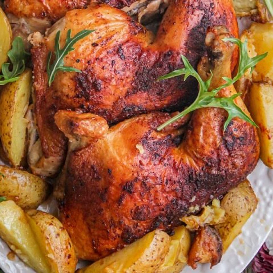 Cajun Chicken over Potatoes