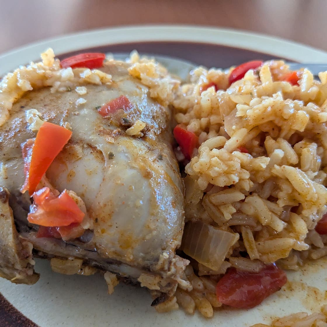 One Pan Spanish Chicken and Rice