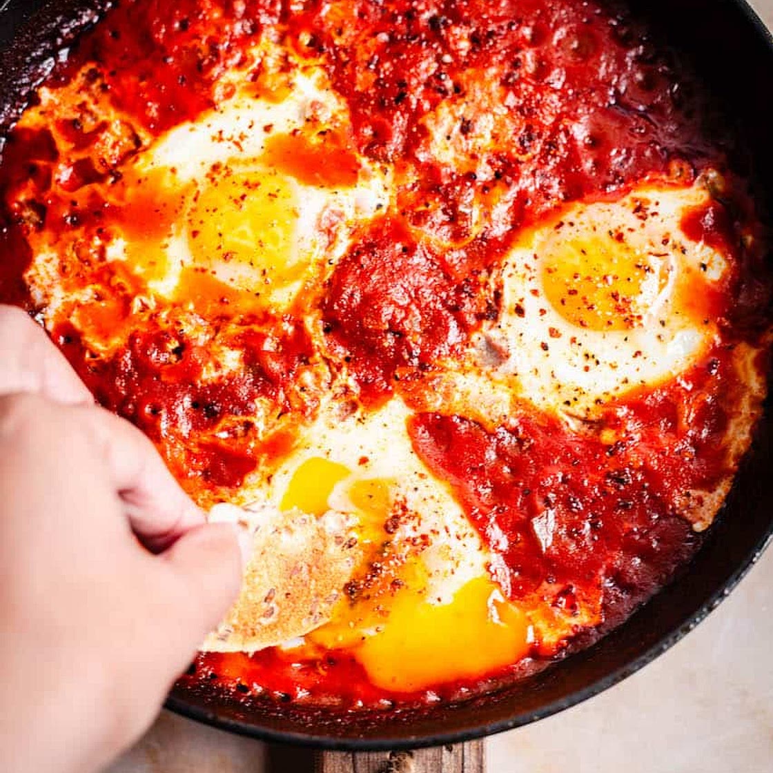 Moroccan shakshuka - Shakshuka with Harissa