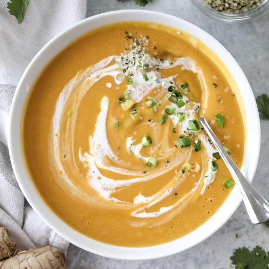 Silky Ginger Sweet Potato Soup