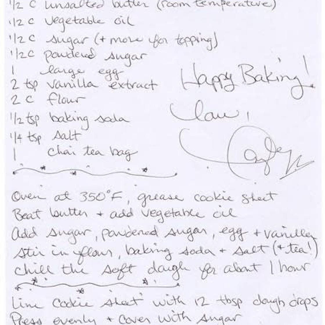 Chai Cookies Taylor Swift