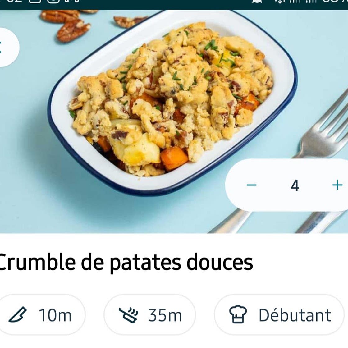 Crumble de patates douces