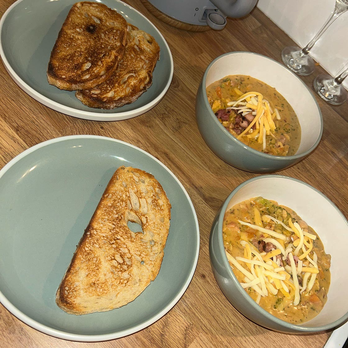 Chicken Broccoli cheddar soup 