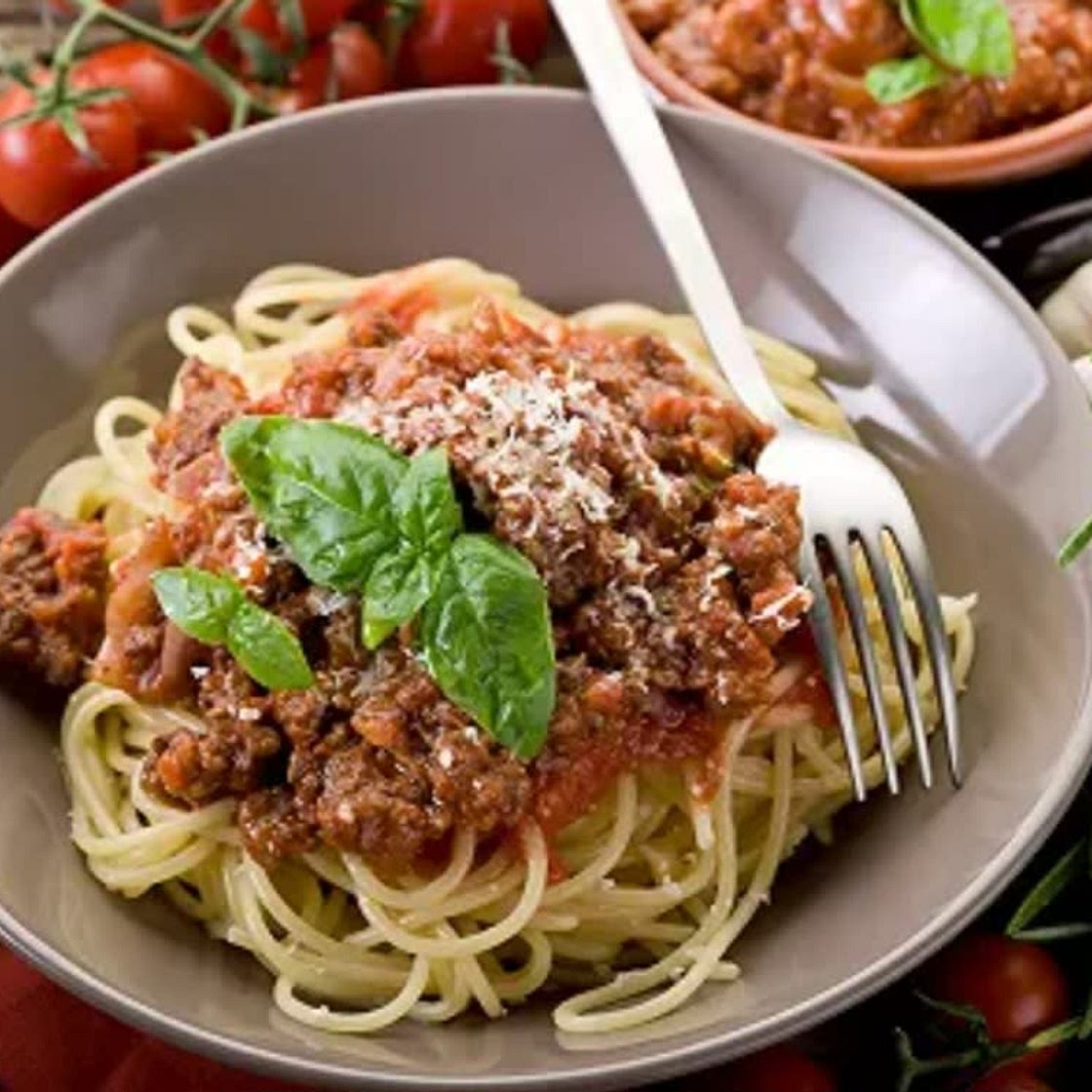 Pâtes à la bolognaise.