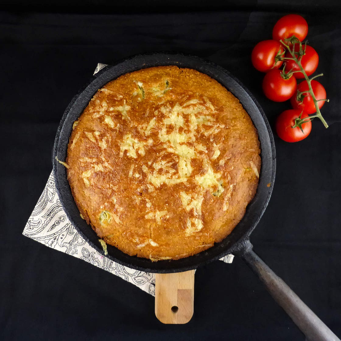 Spelt Jalapeño Cornbread (less sugar)