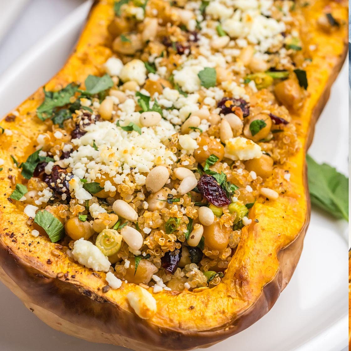 Mediterranean Stuffed Butternut Squash