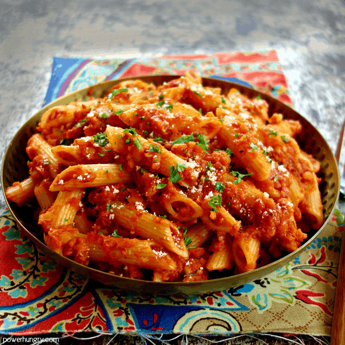 High Protein Lentil Bolognese {vegan, grain-free, easy}