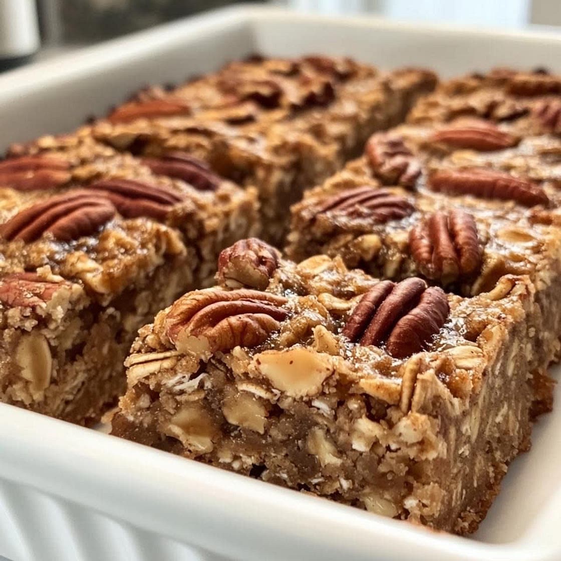 Maple pecan oat bars