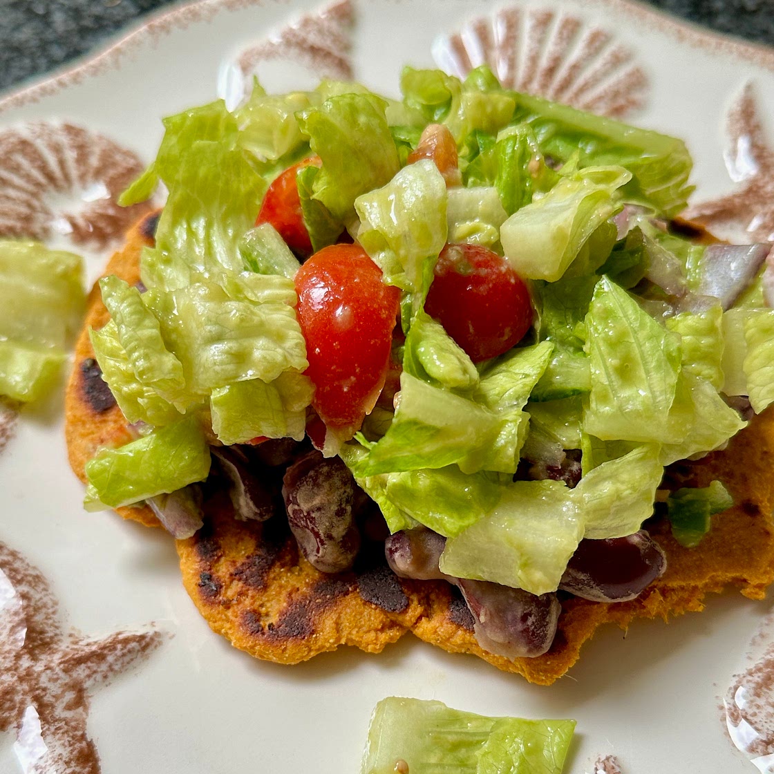 Sweet Potato Bean Tostadas 