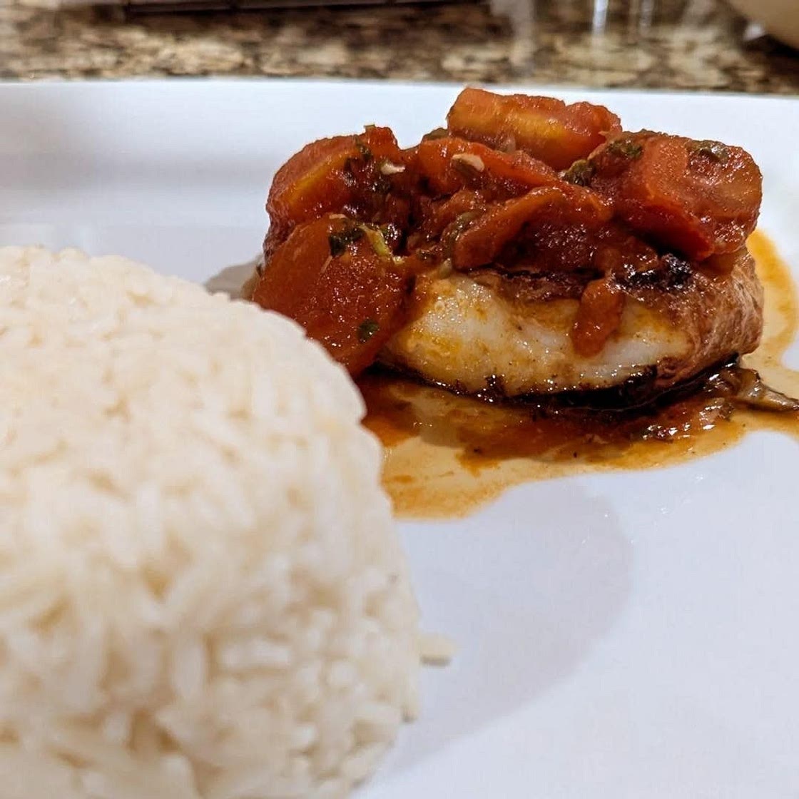 Cod Fish in Tomato Sauce