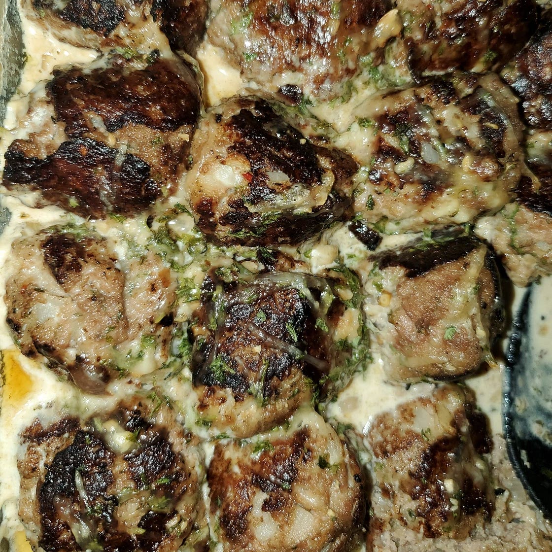 Turkey Meatballs In Creamy Garlic Parmesan Sauce