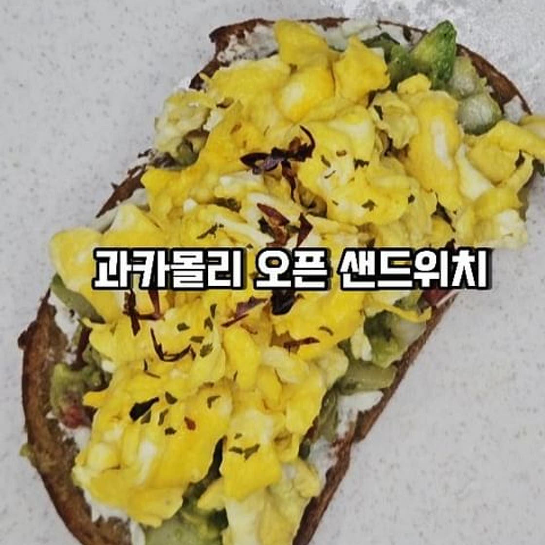 과카몰리 오픈 샌드위치