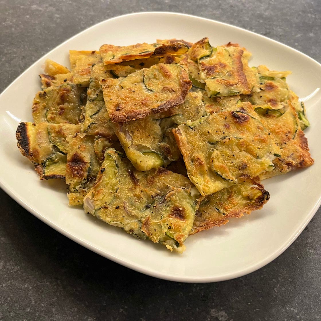 ITALIAN SCARPACCIA DI ZUCCHINE (Thin courgette tart)