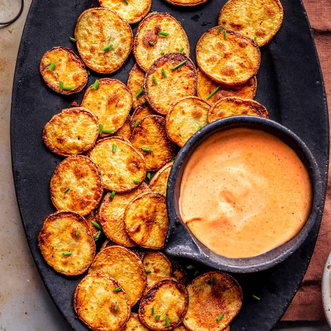 Crispy Potato slices made in Air fryer