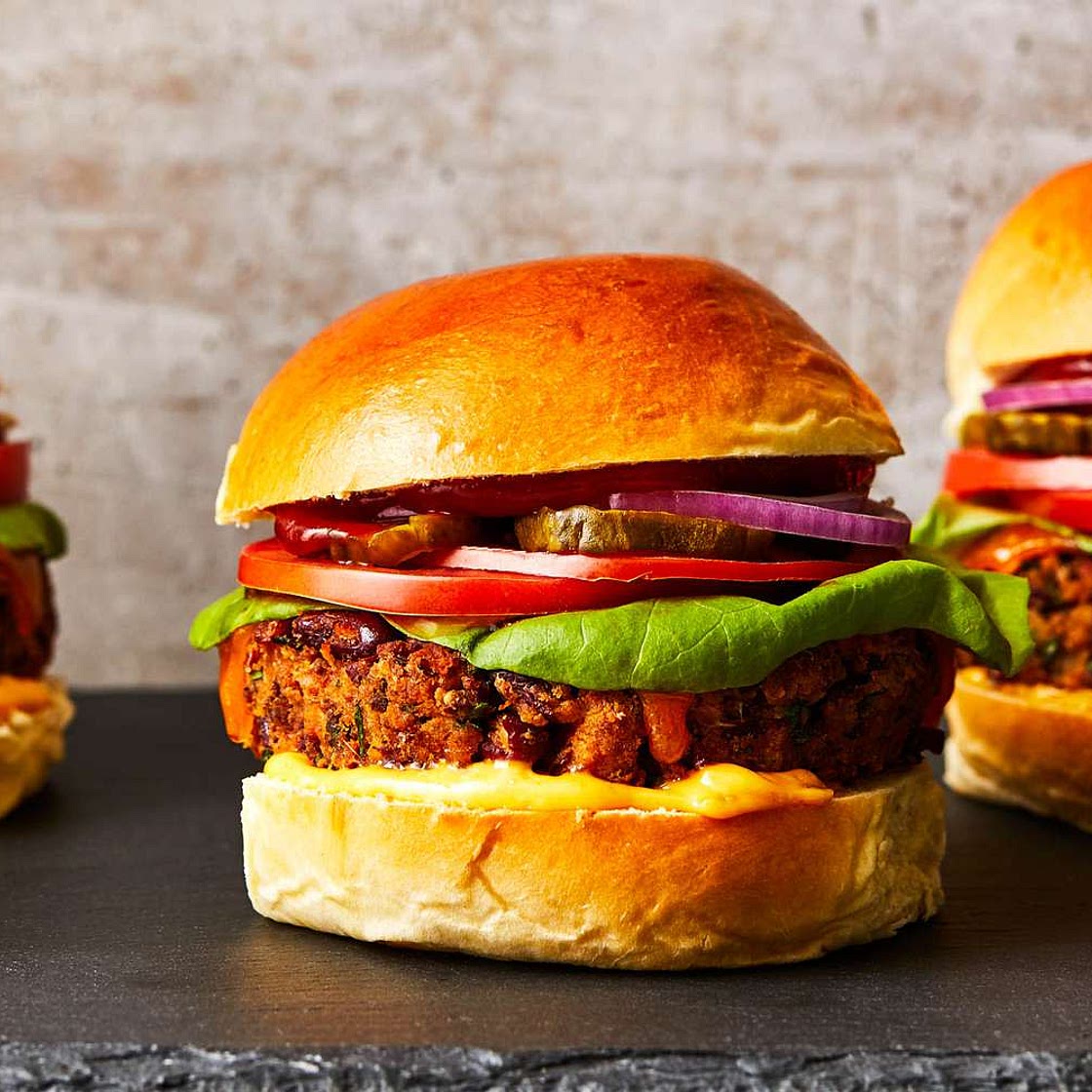 Rajma (Kidney Bean Curry) Veggie Burgers