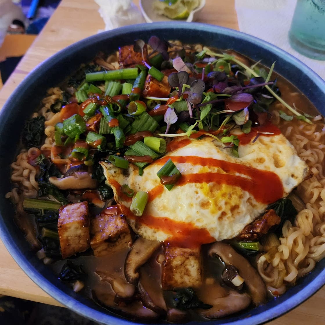 Miso & Shiitake Ramen with Hoisin-Glazed Tofu