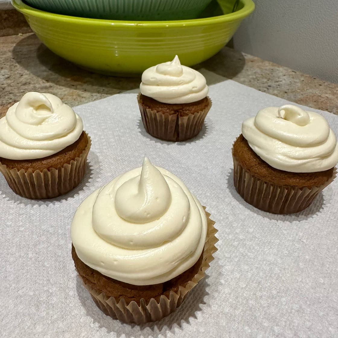 Pumpkin Cupcakes with Cream Cheese Frosting