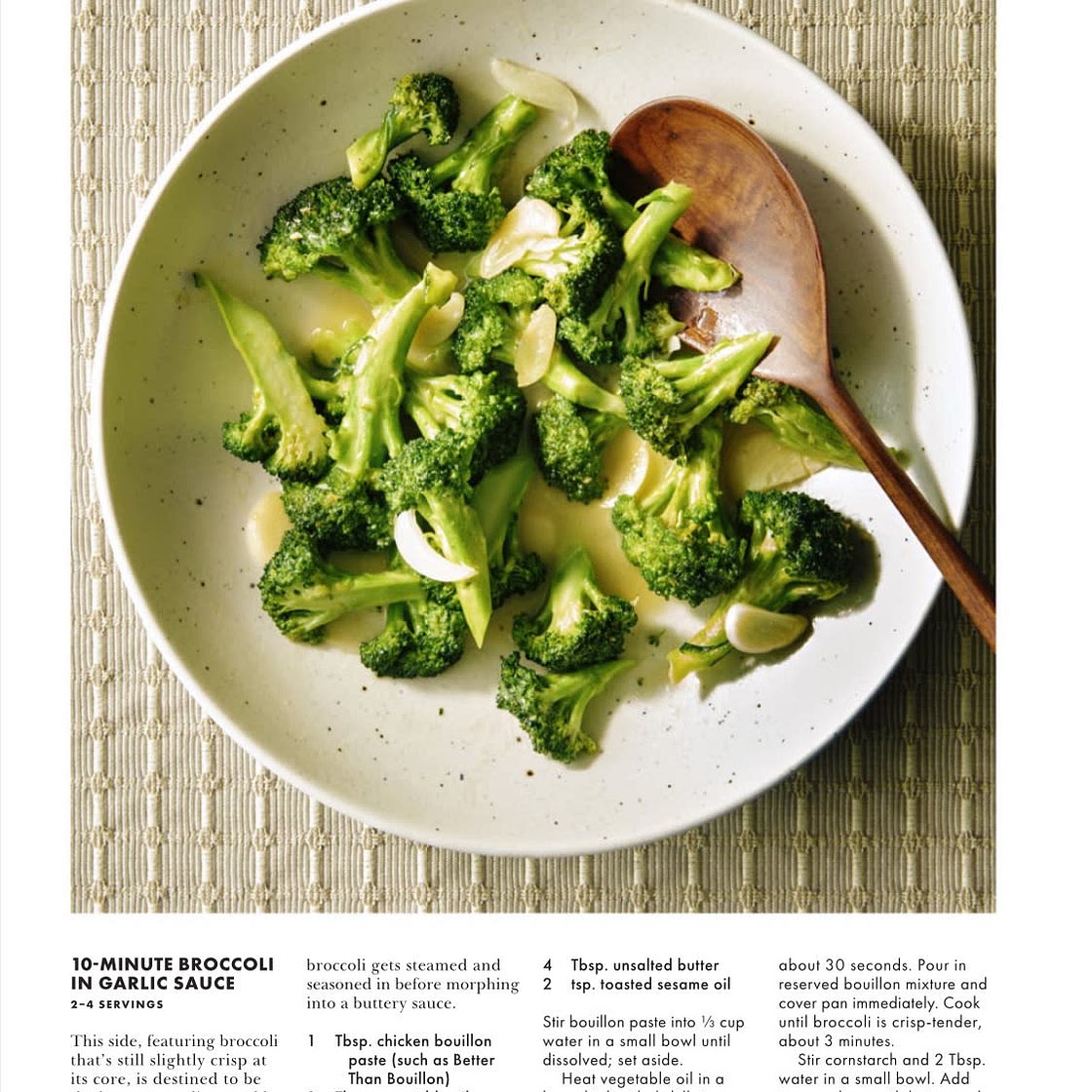 10-MINUTE BROCCOLI IN GARLIC SAUCE