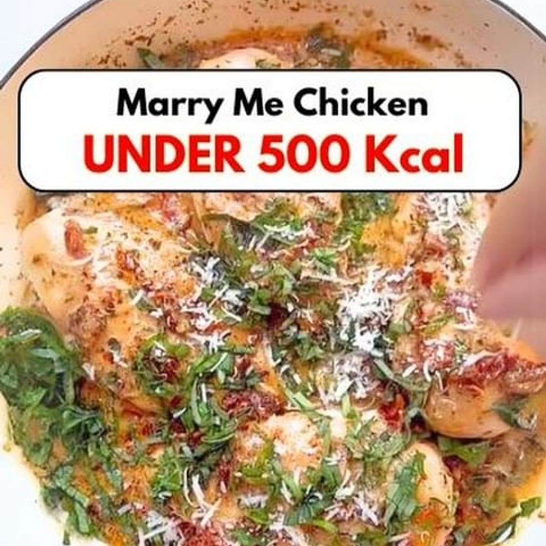 Marry Me Chicken UNDER 500Kcl 🙏 Thank you: 👉 Comment "Yum" if yo