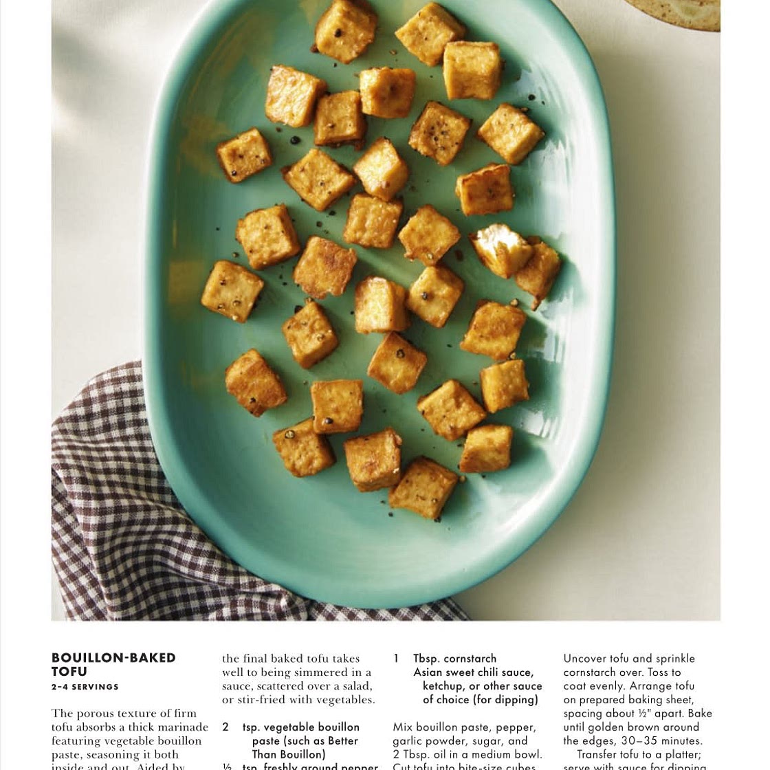 Bouillon Baked Tofu