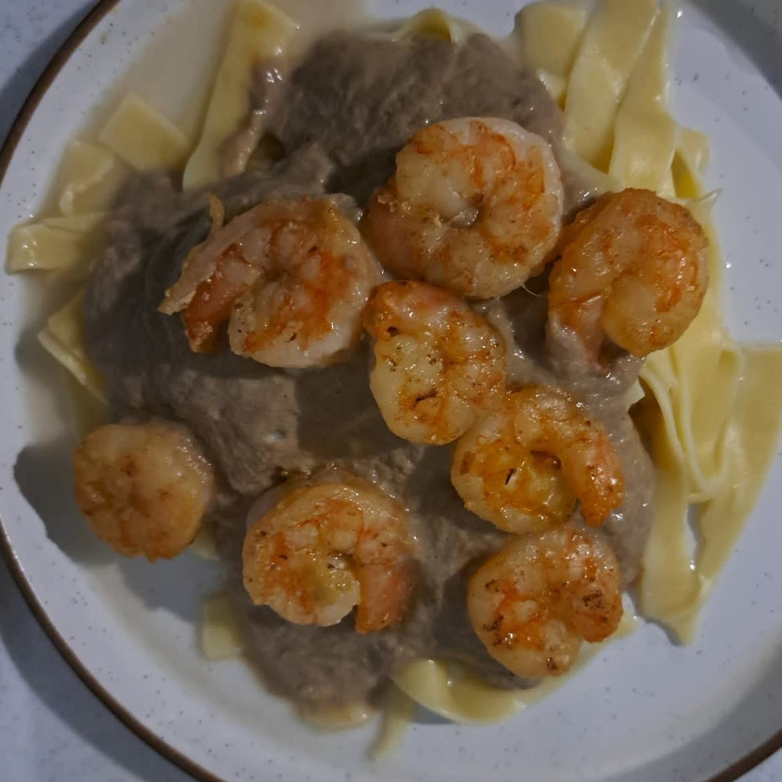 Creamy Shrimp Pasta with Mushrooms