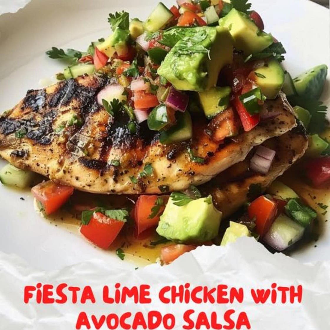 Fiesta Lime Chicken with Avocado Salsa 🥑🍗🍅