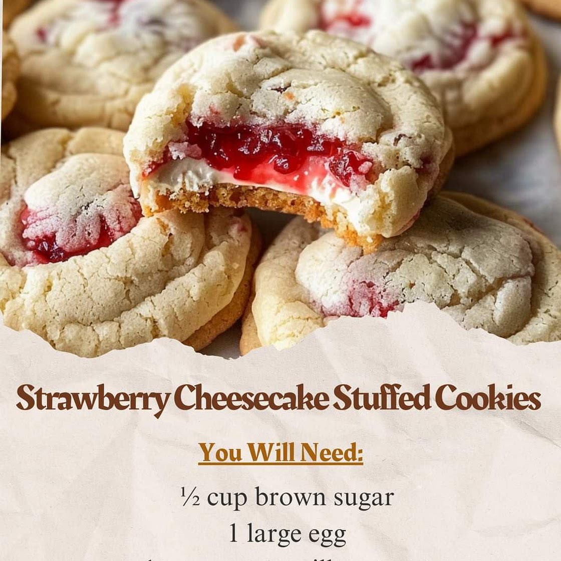 Strawberry Cheesecake Stuffed Cookies