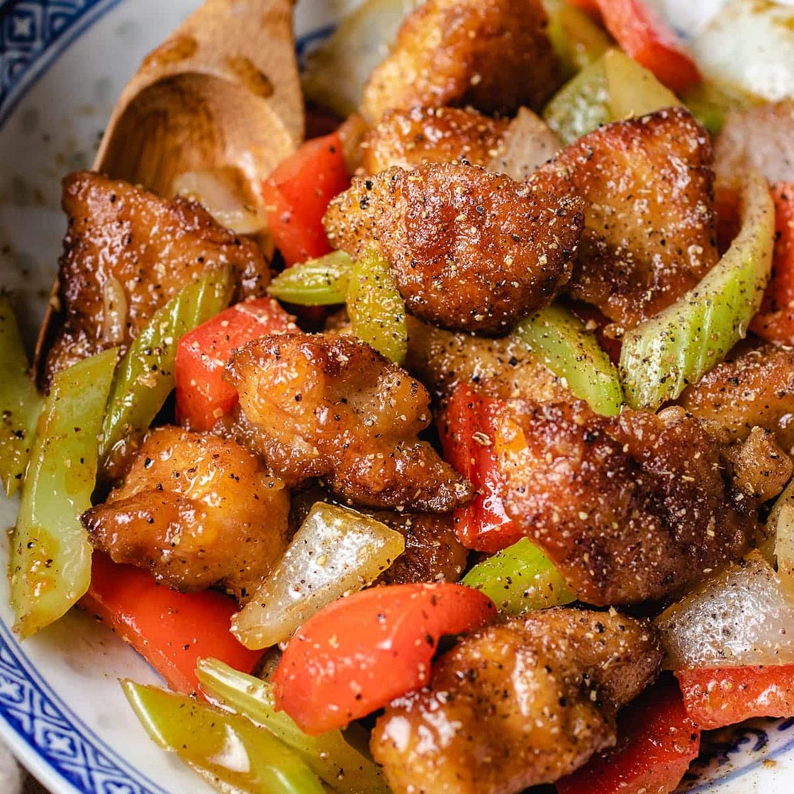 Black Pepper Chicken with the Best Black Pepper Sauce!