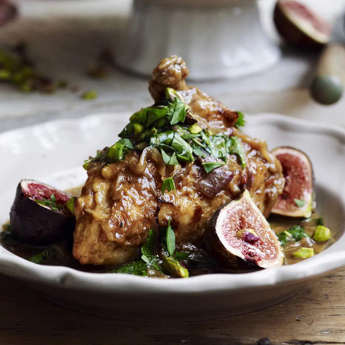 Chicken and fig tagine