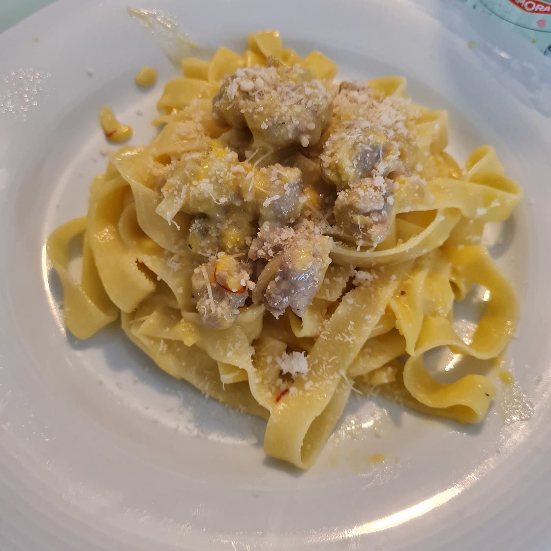 Fettuccine à la crème de parmesan et safran