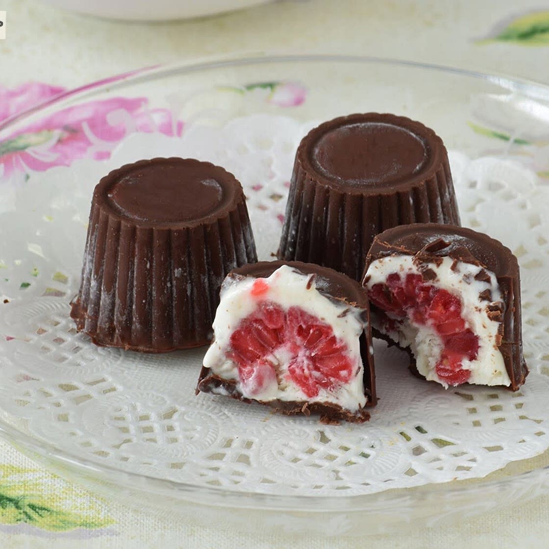 Bombones frambuesa y queso