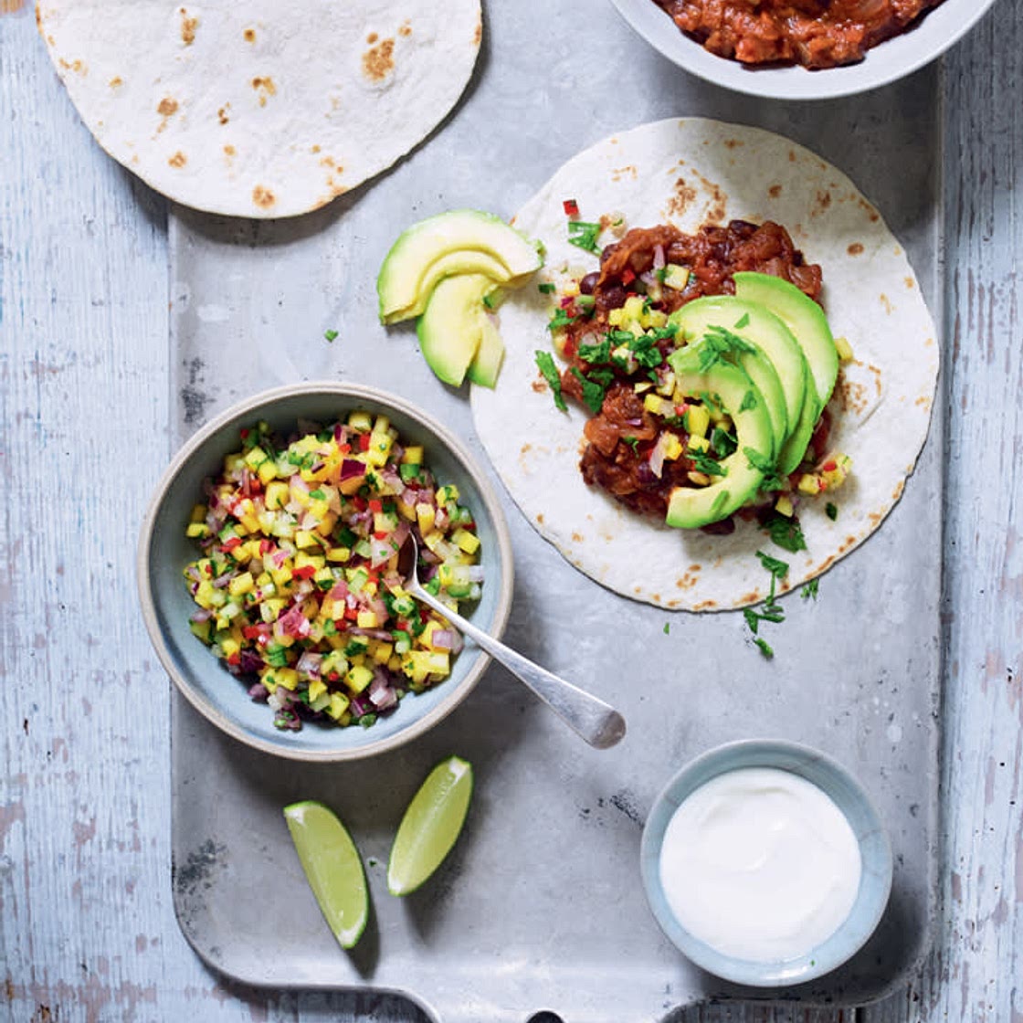 Black Bean Chilli Tacos