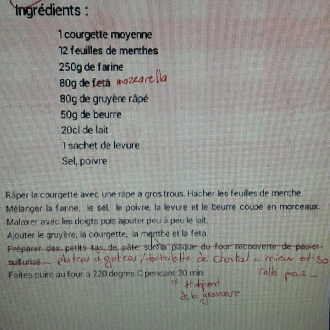 Cookies de courgettes