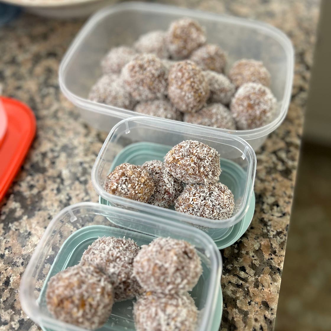 Choc Raspberry High Protein Energy Balls (no bake)