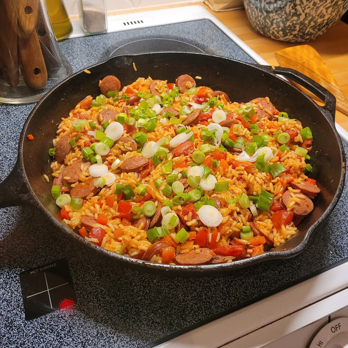 Cajun Sausage and Rice Skillet