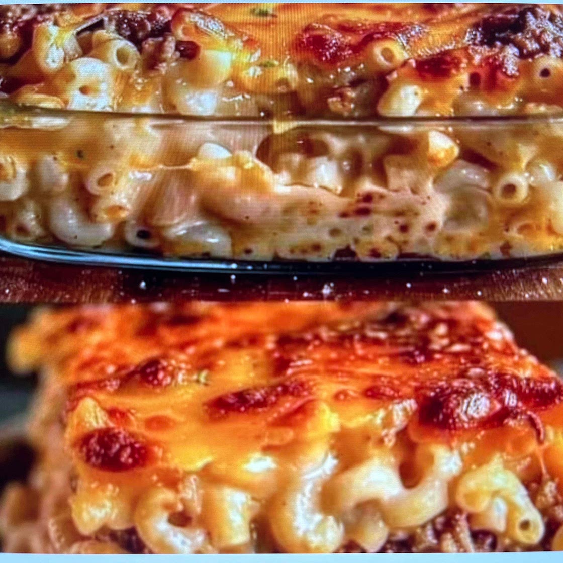 Cheesy Beef Macaroni Casserole 