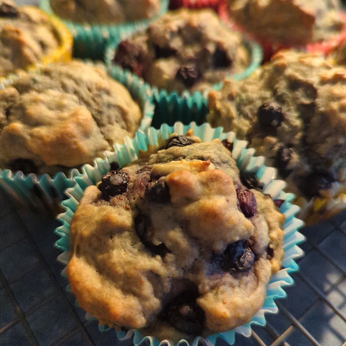 Brians blueberry date muffins