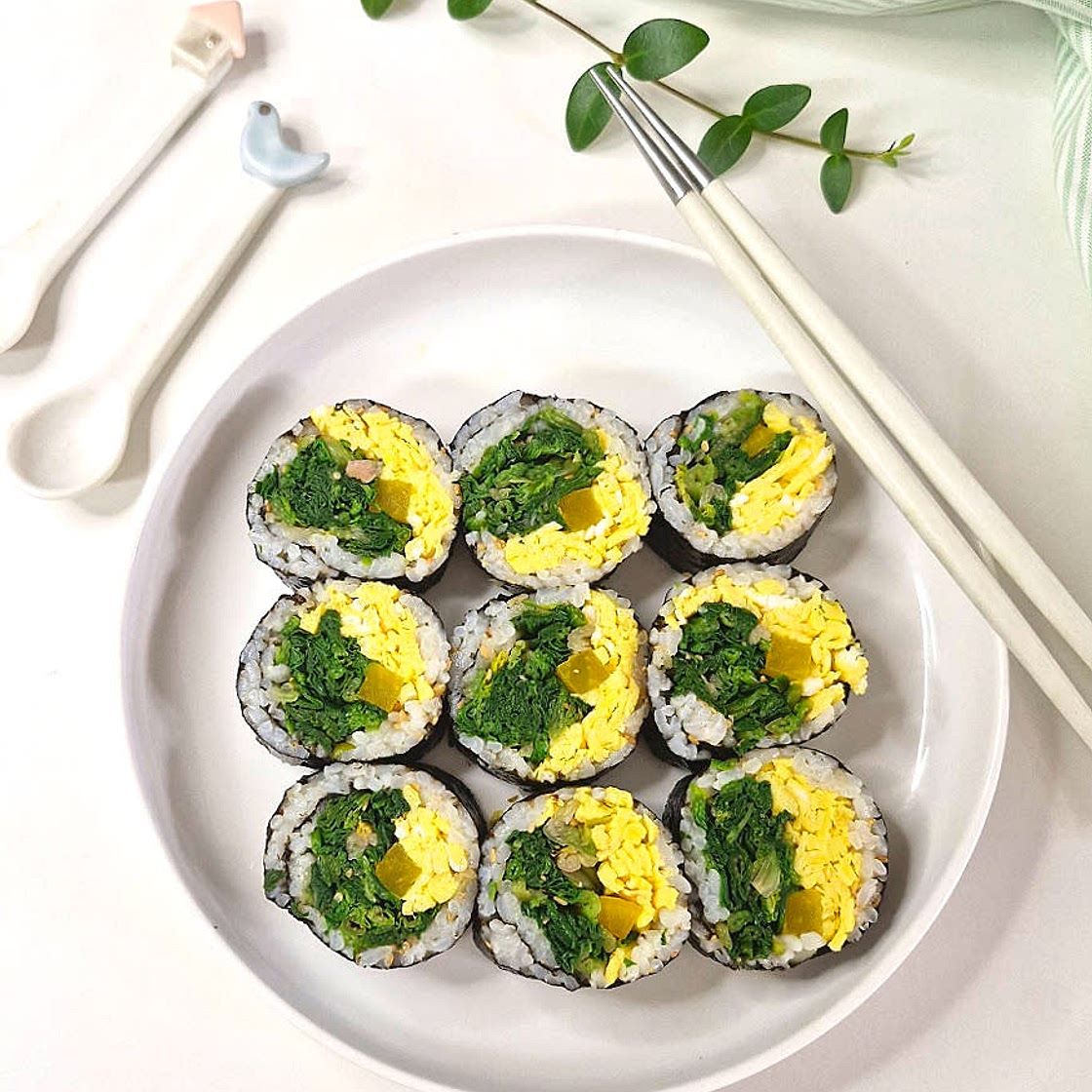 건강을 생각한 시금치김밥