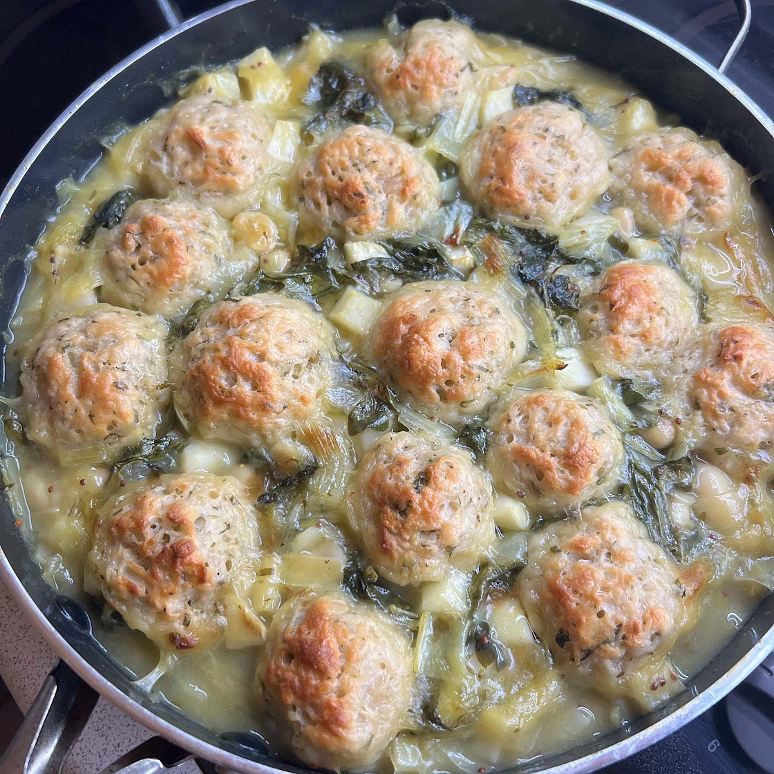 Vegetable casserole with dumplings