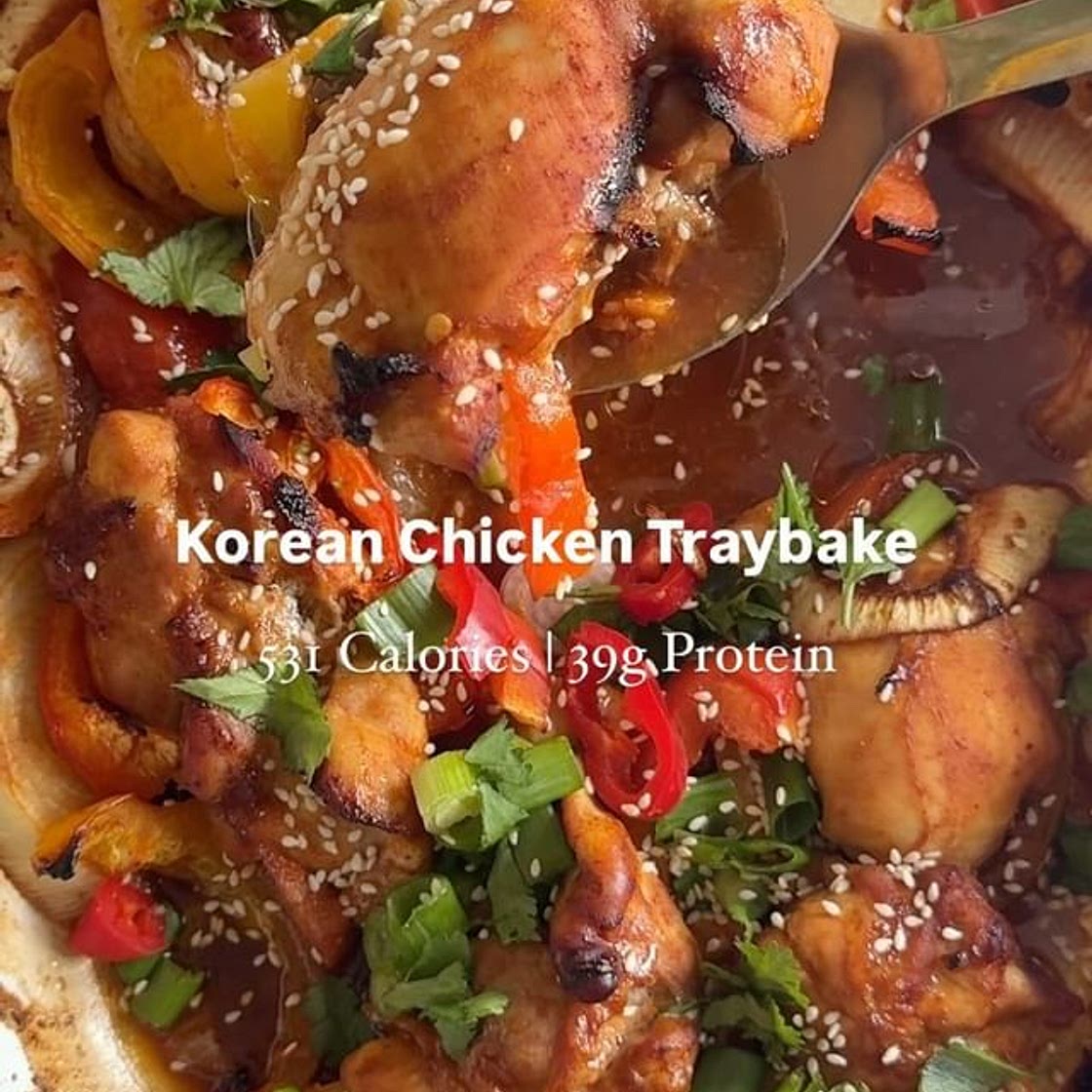 Korean chicken tray bake 🌶️🍗