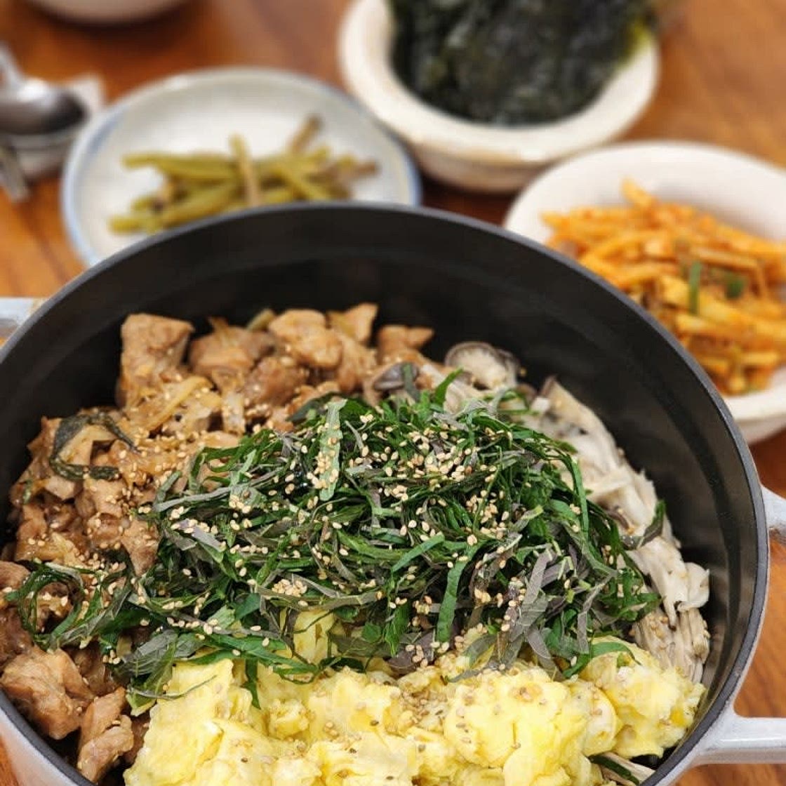 돼지고기 무쇠솥밥 레시피