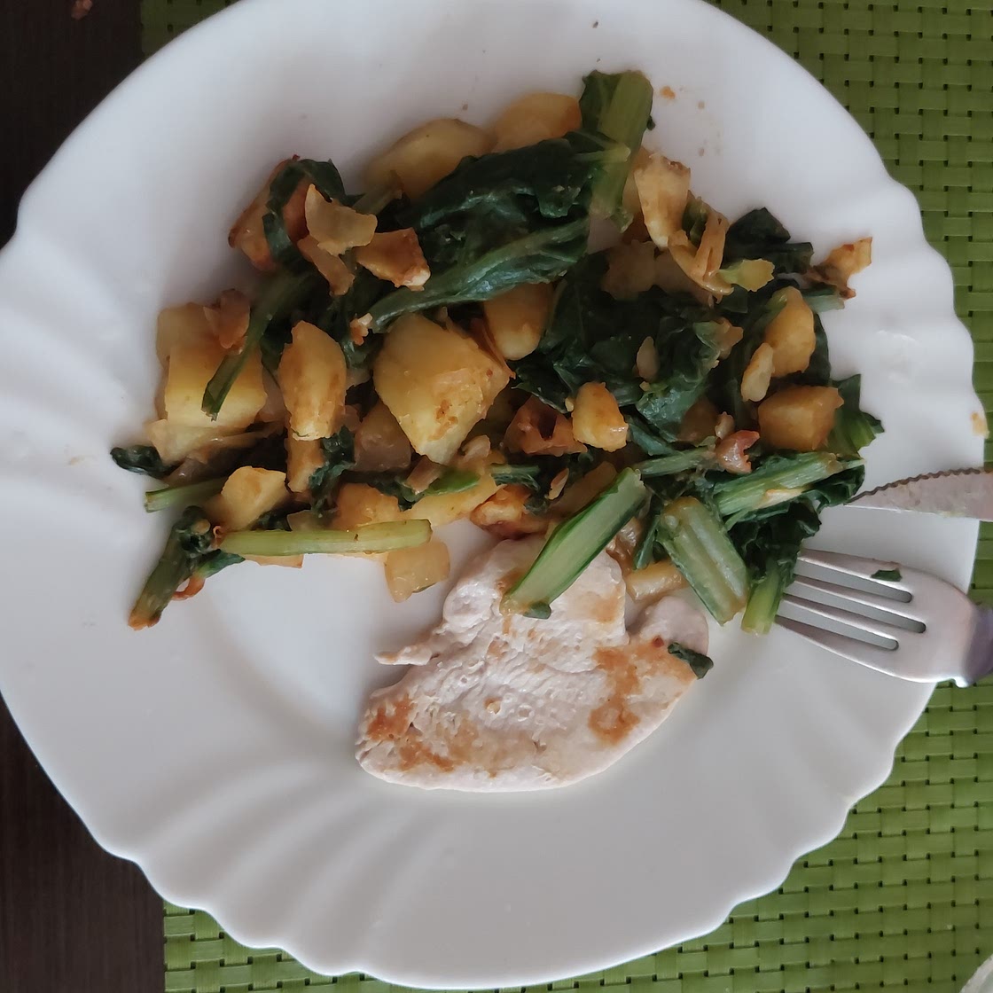 Acelgas rehogadas con patatas