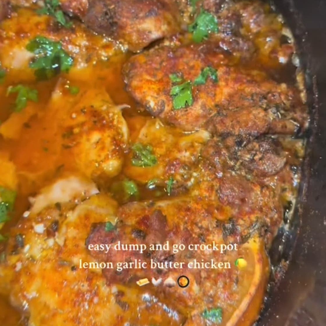 Crockpot Garlic Butter Lemon Chicken