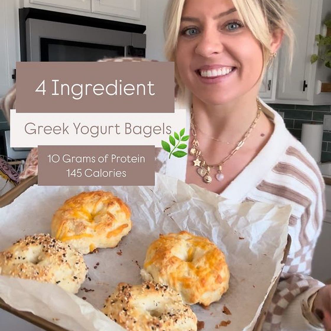 4 Ingredient Bagels. Simple, warm and perfect for a breakfast sa